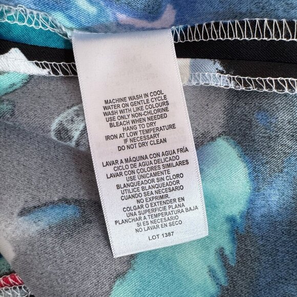 MARIO SERRANI Abstract Print Sleeveless Multicolor Sheath Dress Women's 2 - Picture 4 of 5